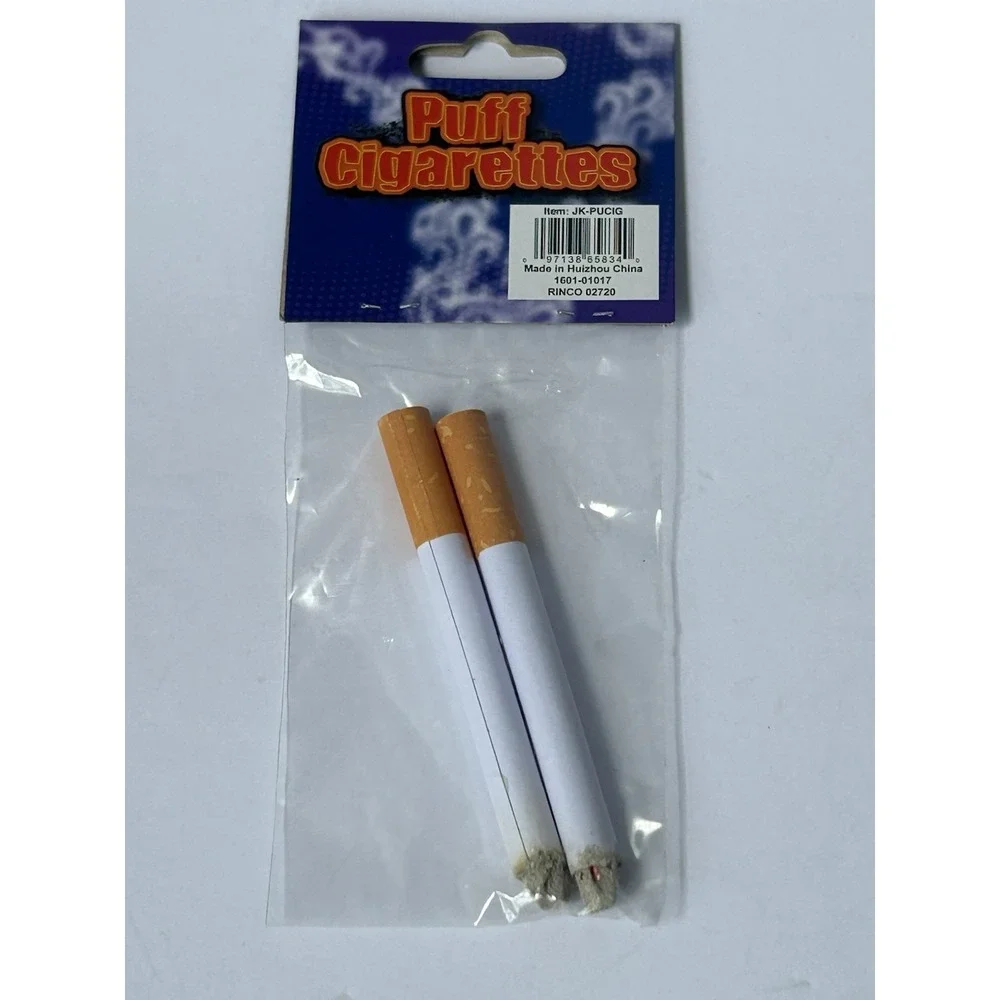 2 Fake Puff Cigarettes - Fake Magic Smoke Trick Gag Prop Costume Accessory Toy